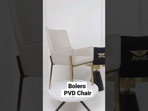 Bolero PVD gold dining chair for luxury homes dining area