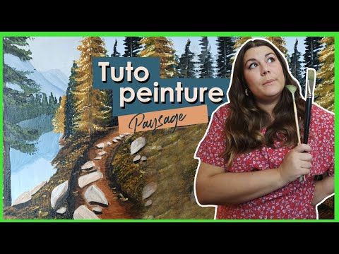 TUTO PEINTURE  : paysage d'automne 🍂🌲🍁