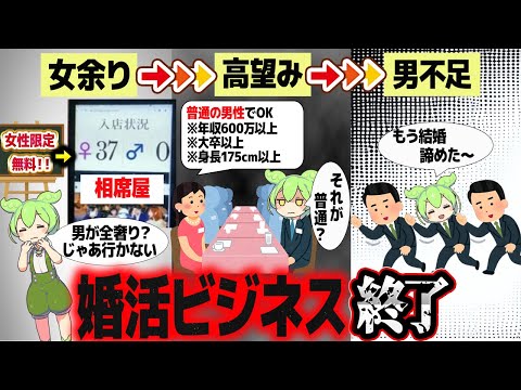 婚活業界で起こる異変【ずんだもん解説】