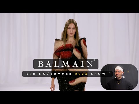 Reacting to BALMAIN Women's Spring/Summer 2025 Fashion Show | Olivier Rousteing’s Masterpiece! ✨