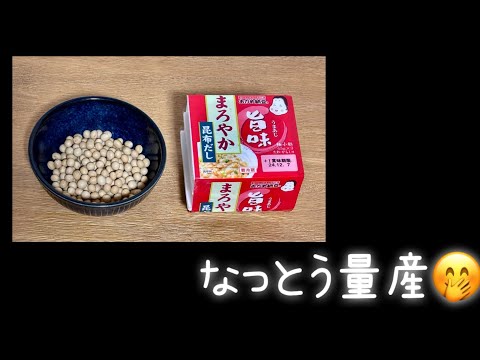 納豆の手作りにハマってる　ちょっと手間かかっちゃったけどね　色々試したいお年頃🤭