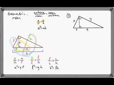 right triangles and geometric means