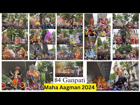 Maha Aagman 2024 || 1 September 84 Ganpati in 25 min || Mumbai Biggest Aagman 2024 #mahaaagman2024