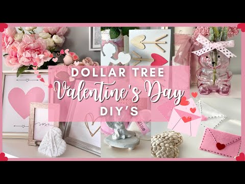 DOLLAR TREE VALENTINES DAY DIYs 2024 💗 Easy High End VALENTINE'S Day DIY VALENTINE'S Crafts 2024 💕