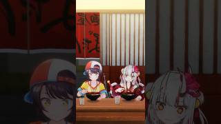 深夜にラーメンをすする百鬼あやめと大空スバル #ホロライブ #hololive #shorts