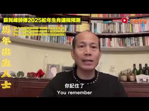 【馬】2025乙巳年生肖運程｜蘇民峰師傅預測2025蛇年十二生肖運勢｜2025犯太歲、人緣運、財運、事業運、姻緣運生肖詳講 #玄宇宙