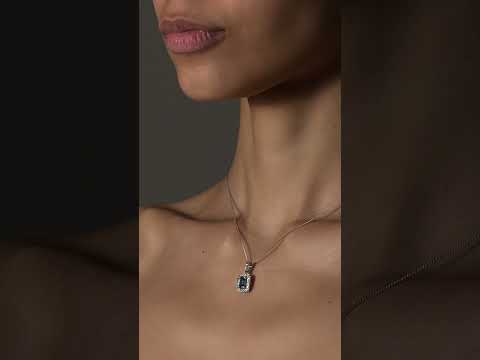 Blue Lab Diamond Necklace | The Diamond Store