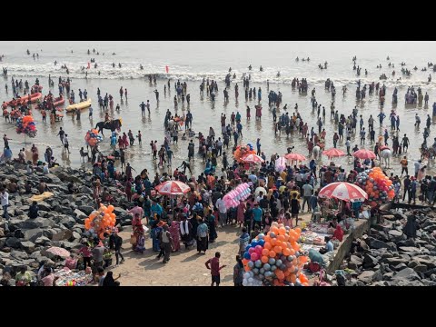 23 December 2024 Monday Live New Digha Sea Beach Christmas Special Tourist Full