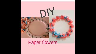 DIY Room decoration with paper flowers, easy room decoration, new wall hanging, paper craft.