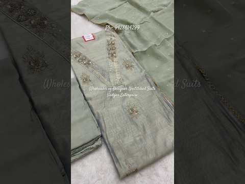 Designer Handwork Unstitched Suits Wholesaler - Yadgar Enterprise, Ahmedabad Ph-9428614299. #shorts