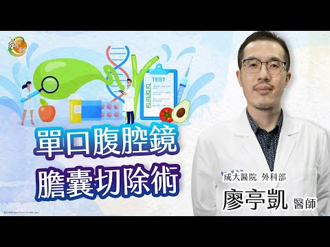 【單切口腹腔鏡膽囊切除術】廖亭凱醫師-成大e學堂