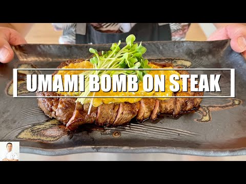 Steak and Creamy Uni Sauce - Adding Umami Bomb To Steak!