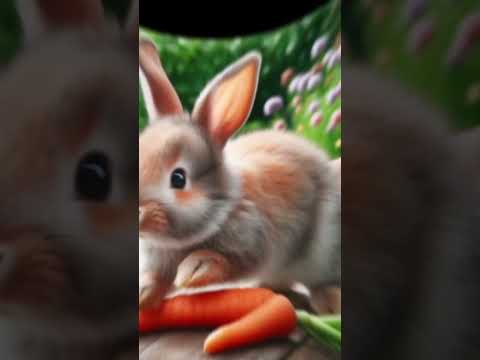 cute rabbit eating a carrot.#ai #cute #rabbites