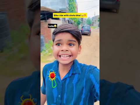 Bike ride with chota bhai 😂🔥 || Indian family #shorts#indian #comedy #relatable #chaman #bachpan