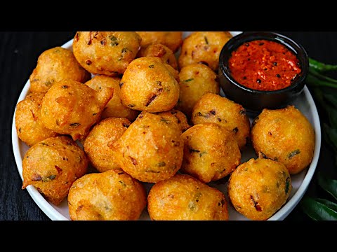 சுட சுட போண்டா & கார சட்னி 10 நிமிசத்தில் இப்டி செய்க 😋/bonda recipe in tamil/tea time snacks recipe