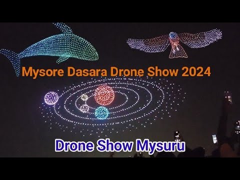 Mysore Dasara 2024 Drone Show | Mysuru Drone Show 2024 | Mysore Dasara Torch Light Show 2024