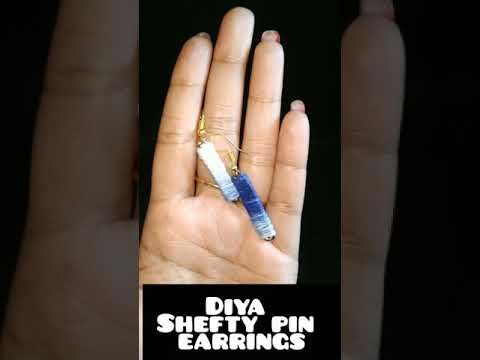 Easy DIY shefty pin Earrings// Handmade Earrings // how to make earrings using shefty pins?