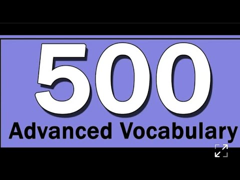 500+ advanced vocabulary