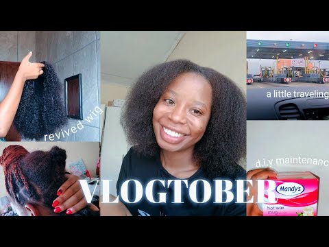 #VLOGTOBER 2: Life lately Venda |Revived Curly Wig, D.i.y Maintenance, travelling &more |Tshivhuya