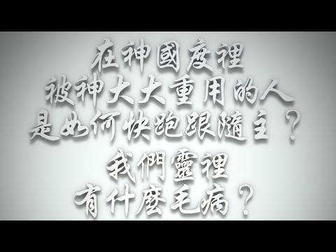 ＃在神國度裡被神大大重用的人，是如何快跑跟隨主❓我們靈裡有什麼毛病❓（希伯來書要理問答 第619問）