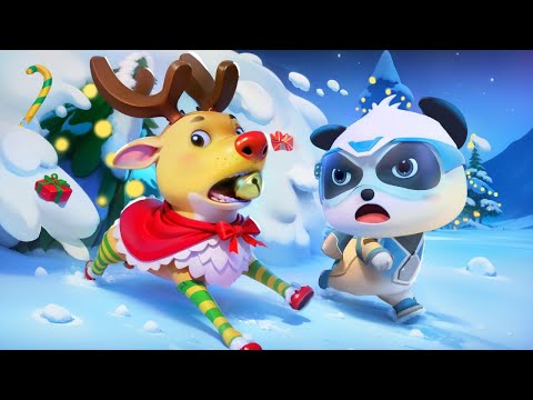 Rudolph the Santa's Reindeer | Super Rescue Team | Christmas Cartoons for Kids | BabyBus TV