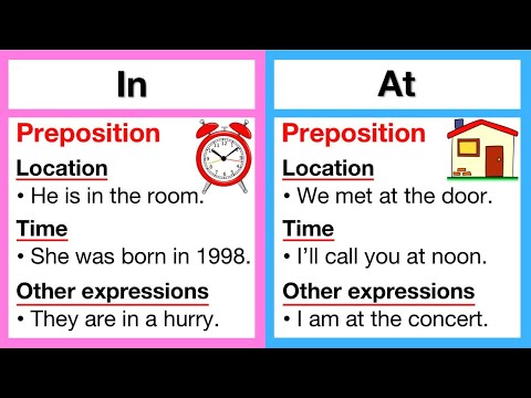 IN vs AT 🤔 | What's the difference? | Location, time, and other expressions | Learn with examples