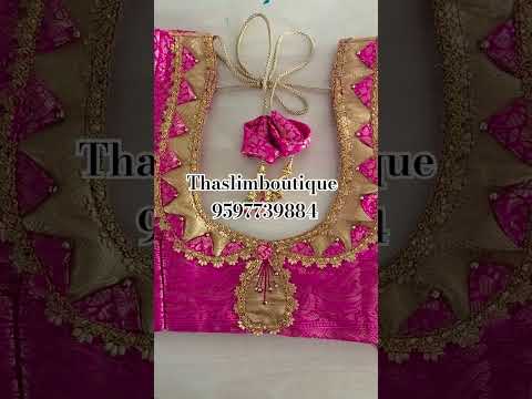 Unique blouse neck designs#viralvideos #shortvideo #embroidery @Thaslimboutique