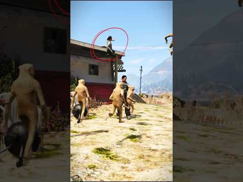 Monkey Kicks and LOLs in GTA 5! #gaming #gta #shorts