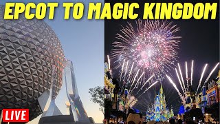 🔴 LIVE: Epcot to Magic Kingdom Wednesday for rides, shows, Fireworks at Walt Disney World 1/15/2025