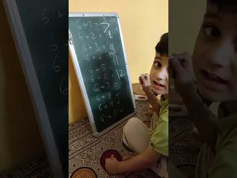 Doing addition table at age 3 ||learning by own ||activity at home ||Manu way of learning