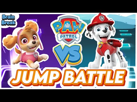 Paw Patrol Jump Battle | Floor is lava and NEW Brain Breaks