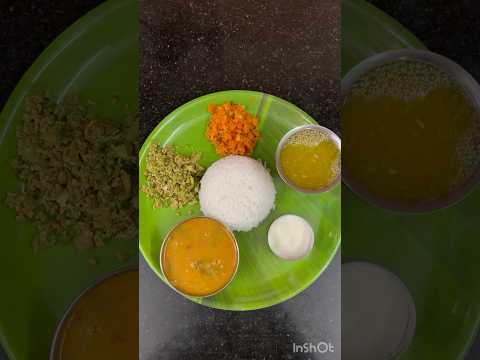 #shorts 😋 Today’s Simple lunch Carrot & Broccoli Poriyal/Sambar /Orange Juice #lunch #juice #foodie