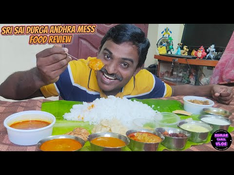 Sri Sai Durga Andhra Mess Ramapuram | food review in tamil | andhra meal review | Street food | food