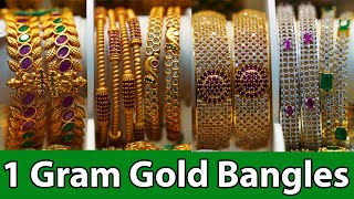 Exclusive 1 Gram Gold Bangles Collection Buy online Offline at She Needs Jewelry Hyderabad