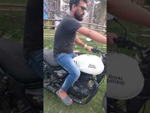 Royal Enfield hunter 350 exhaust sound😊।Hunter Dapper white।New hunter 350। #shots #reels