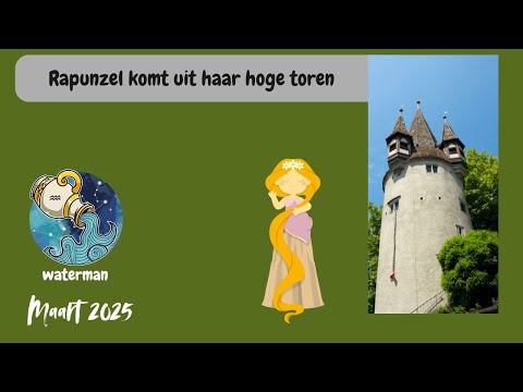 WATERMAN tarot maart 2025 - Rapunzel komt uit haar hoge toren