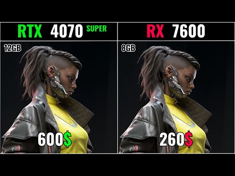 NVIDIA RTX 4070 SUPER VS AMD RADEON RX 7600  - TEST IN 20 GAMES AT 1080P , 2K , 4K