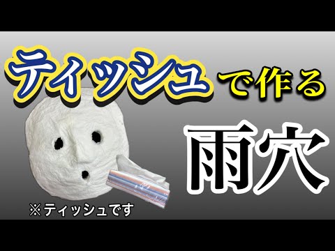 【変な家】ティッシュで雨穴さんのお面を作ってみた！