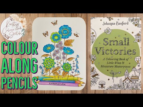 Johanna Basford Small Victories colour along using Derwent Chromaflow pencils