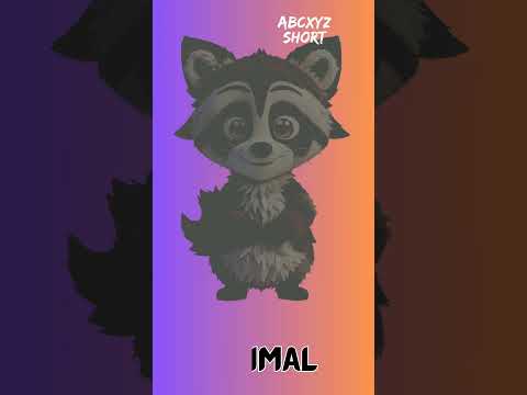 AI Animal Flashcard #raccoon  #ai #animal #flashcard