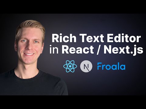 This React Text Editor is Amazing! (Image Upload, Markdown, Code Mirror, WYSIWYG, Next.js, Froala)