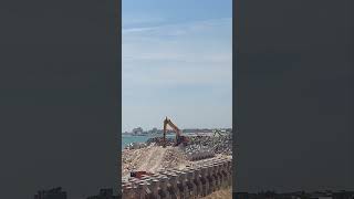 Construction site in Costinesti - the beach is being renovated- Romania ☀️# blacksea#magic #news