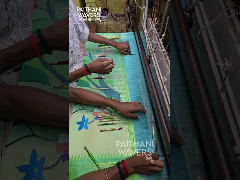 Manufacturing Silk Saree Art #silk #saree #paithani #making #art