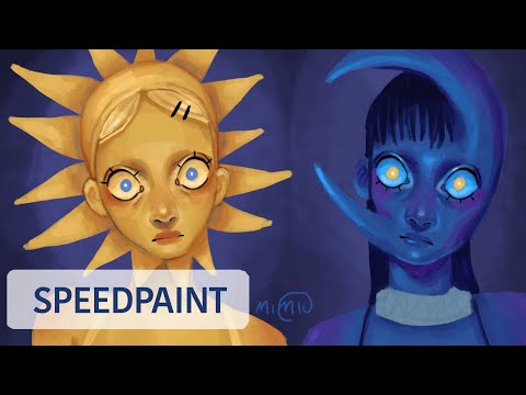 Sun and moon ☆[Speedpaint]☆