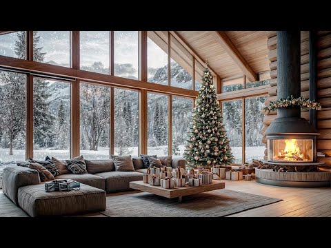 Christmas Tranquility: Snowy ASMR Ambience and Warm Fire for Stress Relief After a Busy Day