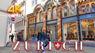 Switzerland Zurich / From Landesmuseum through Main Station to Old Town / walking tour 4K 60fps