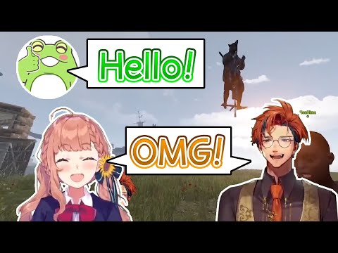 【VCR RUST】Random Zerost shows up with random English conversation w/ Roberu and Honhima【Eng/JP Sub】