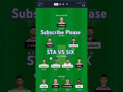 STA vs SIX Dream11 Prediction, Melbourne Green vs Sydney Pink Dream11 Team, STA vs SIX