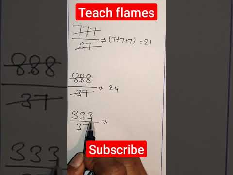 Divide three digit repeated number by 37 trick #shorts #mathstrick #easymaths #dividetricks