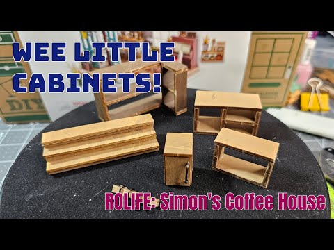 Rolife Simon's Coffee House: Cabinets! #rolife #dollhouse #miniature